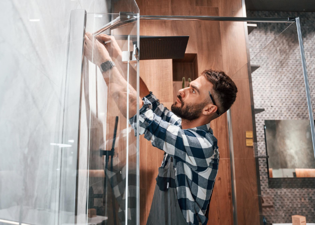 Bathroom glass enclosure project – Dallas Window & Door