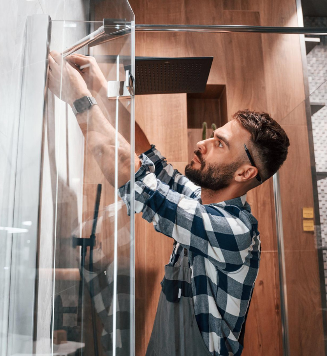 Bathroom glass enclosure project – Dallas Window & Door