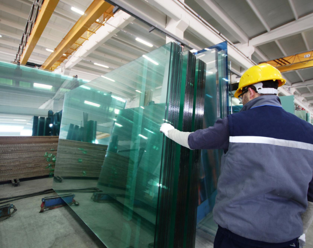 Industrial glass fabrication and handling process by professional glass technicians